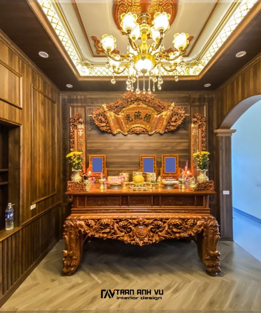Phòng thờ đẹp thiết kế cổ điển