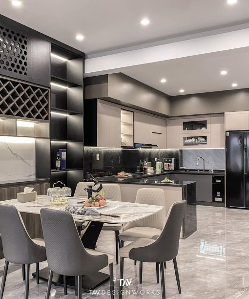 Phòng bếp và phòng ăn chữ U